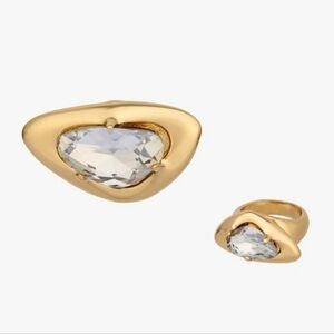 Zara Gold Ring with Clear Gemstone